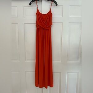 Vibrant Orange Maxi Dress